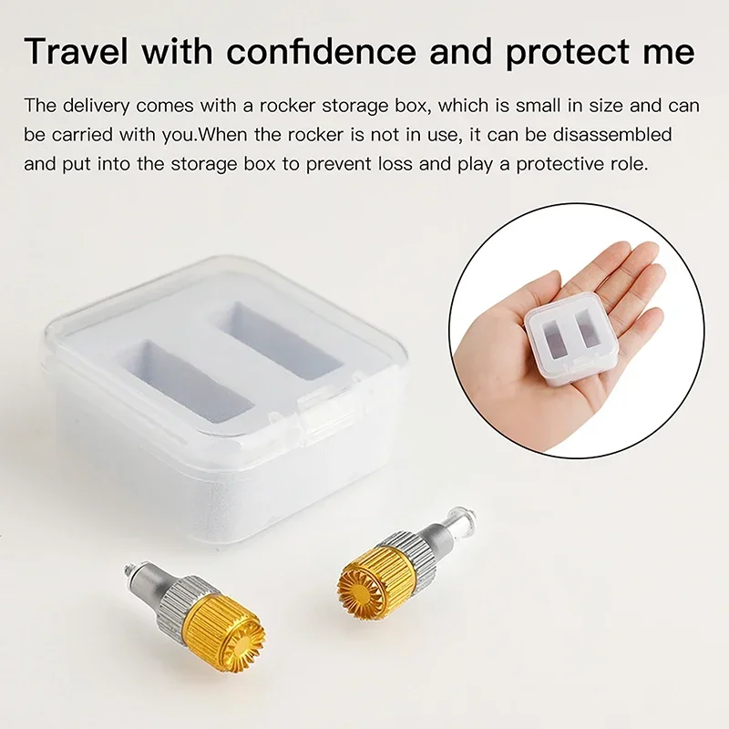 Palanca basculante de pulgar con Control remoto, Joystick de aleación de aluminio de altura ajustable para Dron DJI Avata FPV, accesorios basculantes, 2 uds. - imagen 4