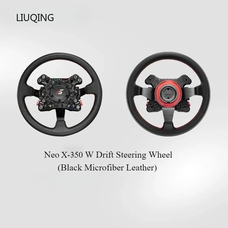 Simagic Neo X-330R X-350W X-330T X-310G Volante clásico /Drift/Rally/ GT Volante de carreras redondo con cuero y anillo rojo - imagen 3