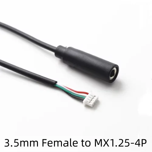 1 Uds. Cable de Audio 3,5 conector hembra de 3,5mm a MX1.25/PH2.0/XH2.54/ DuPont -4P AUX cable terminal de auriculares de 4 niveles 30cm - imagen 2