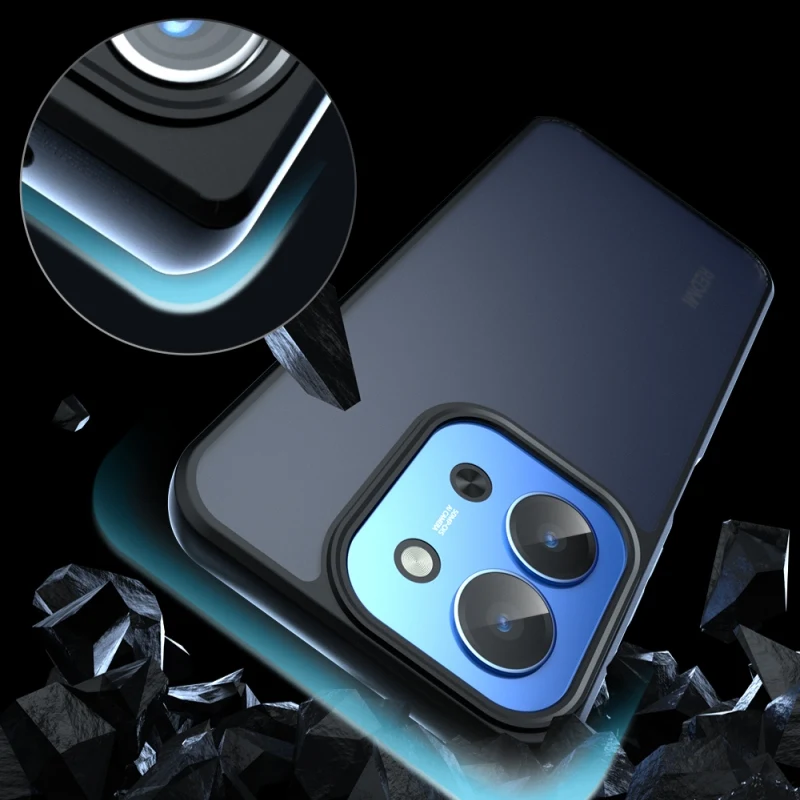 Para cubierta Xiaomi Poco C85 funda Poco C85 Capas nuevo a prueba de golpes teléfono parachoques lente protectora esmerilada transparente Fundas Poco C85