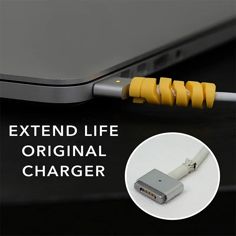 Bobinador de cables de 20 piezas, Clip de cargador, Protector de Cable para teléfonos, gestión de cables USB, organizador de cables para auriculares y ratón - imagen 4