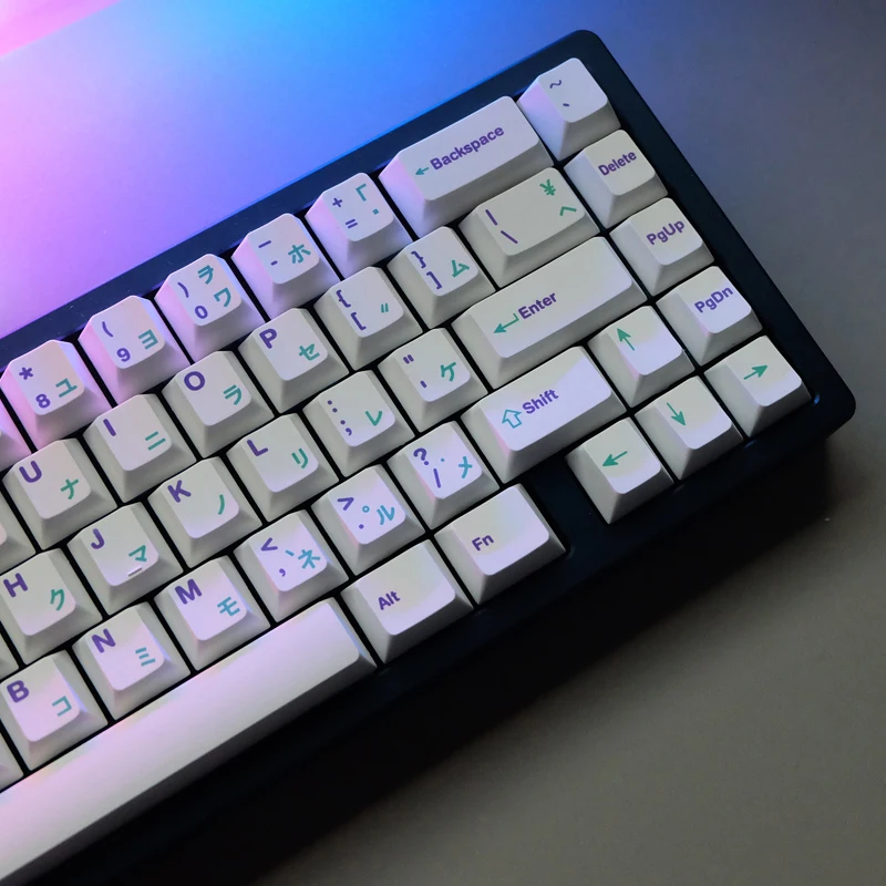 Teclas PBT minimalistas blancas, rusas, japonesas, coreanas, GMK, perfil de cereza, sublimación de tinte, teclas para teclado mecánico MX - imagen 5