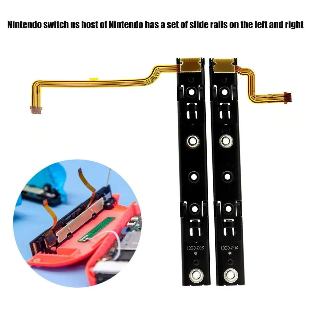 Reemplazo de ferrocarril deslizante izquierdo derecho L R LR para NS Joy-con para controlador de riel de consola Nintendo Switch con Cable de Sensor - imagen 3
