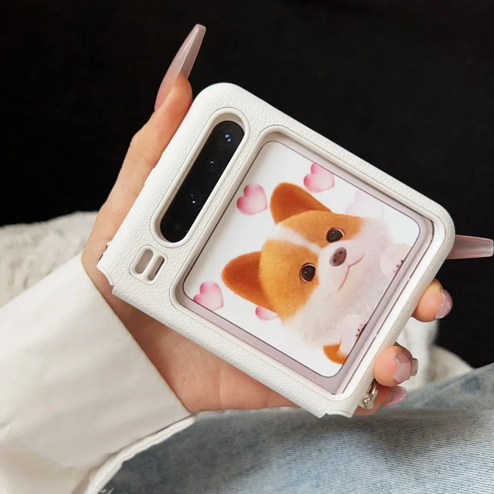 Para Huawei Pura X funda de lujo de cuero PU carga inalámbrica magnética funda protectora trasera para Huawei pura x PuraX Shell - imagen 3