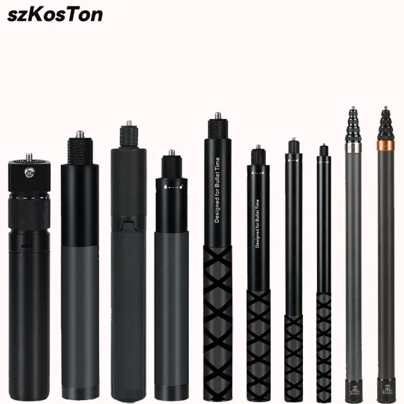 Palo de Selfie Invisible para Go Pro 13 12 11 10 9 8 Insta 360 X5 X4 X3 DJI 1/4 ", monopié extendido, accesorios para cámaras deportivas