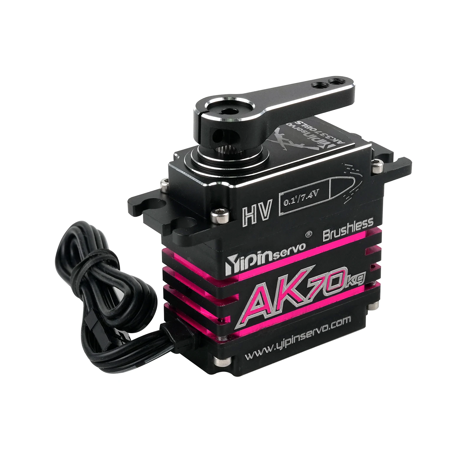 Servo de codificación magnética AK70 de alto par, Motor sin escobillas de 7,4 V y 70kg, IP67, Servo Digital de Metal completo de 180 grados para Robot de avión y coche - imagen 5