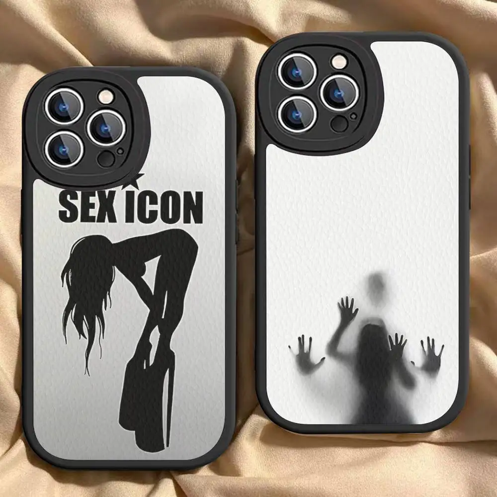 Funda de teléfono Sex Icon de cuero duro para IPhone 16 15 14 13 12 Mini 11 14 Pro Max Xs X Xr 7 8 Plus Fundas - imagen 3