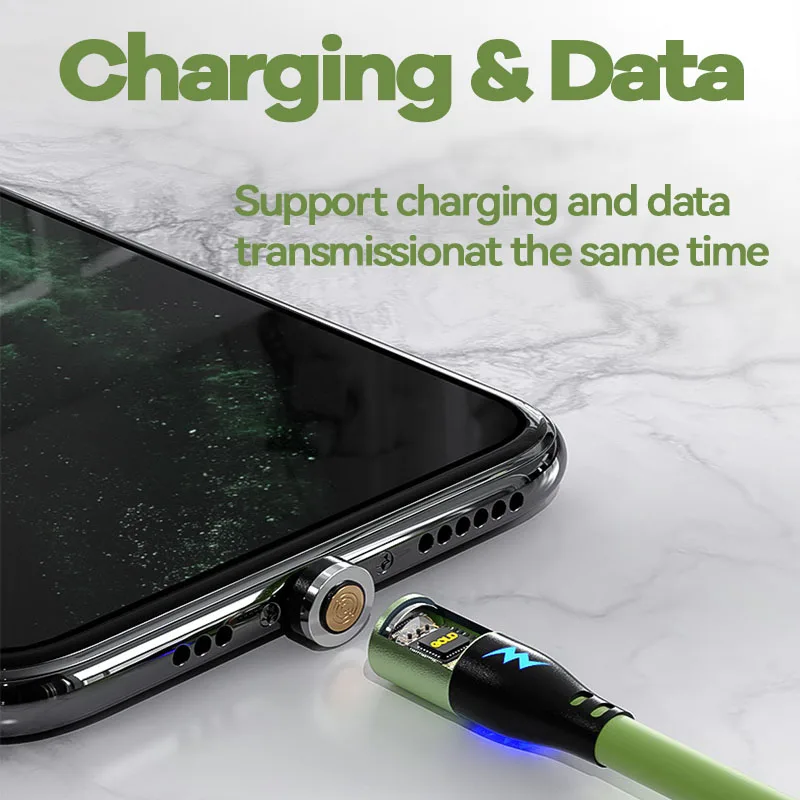 Cable de datos USB tipo C magnético de carga rápida 5A para IPhone Huawei Xiaomi Samsung OPPO Micro imán Cable de silicona para Android - imagen 3