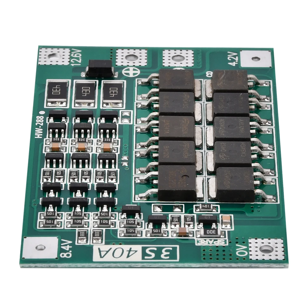 BMS 3S 12V 40A Junta de Protección de La Batería de Litio PCB Junta Módulo de Protección Del Cargador con el Balance de Carga de Recuperación Automática - imagen 3