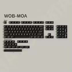 Tapas Teclado WOB PBT Dye-Sub MOA para Wooting Hi75 – Perfil Alice