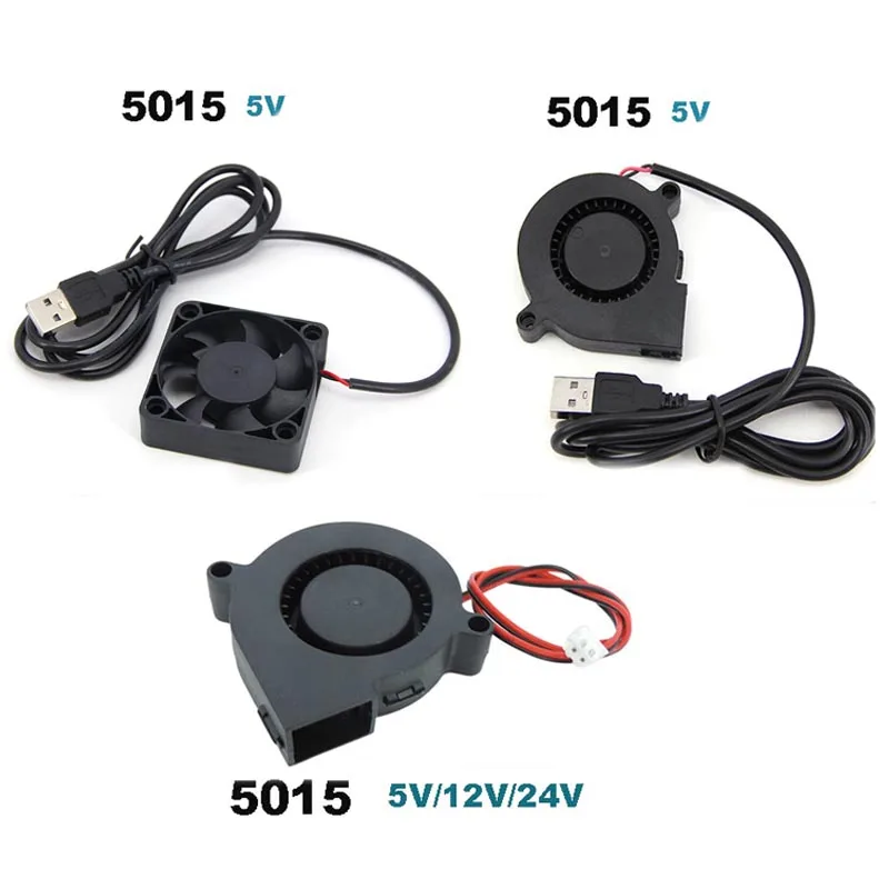 DC 5015 5V 5 voltios USB 5cm 50MM ventilador CPU ventilador de refrigeración para impresora 3D 50x50x15mm manguito rodamiento ventiladores para extrusora pequeña