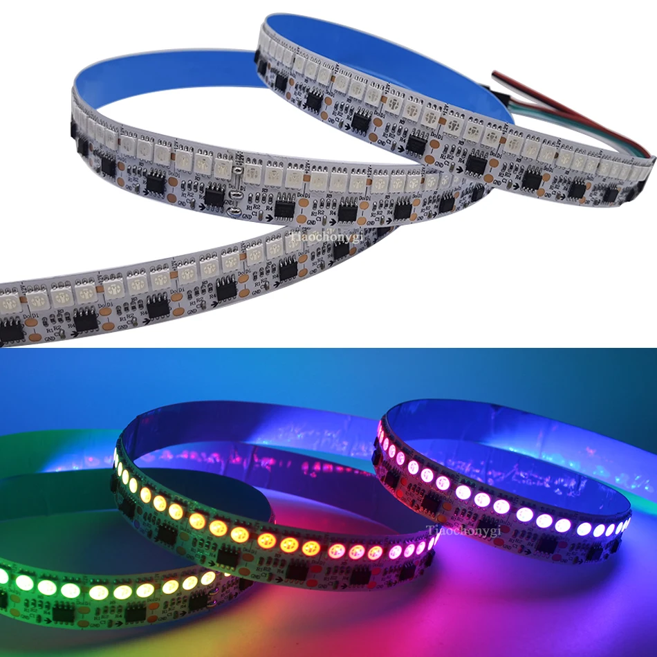 Tira de luces LED RGB 1903 IC WS2811, cinta de luz rgb flexible a todo color, 5m, 180LEDs/m, CC de 12V, direccionable, Digital Dream - imagen 3