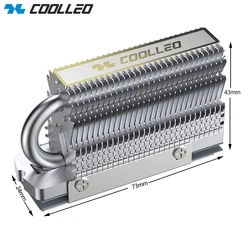 COOLLEO HR-09 Disipador Térmico SSD M.2 2280 NVMe con HeatPipe