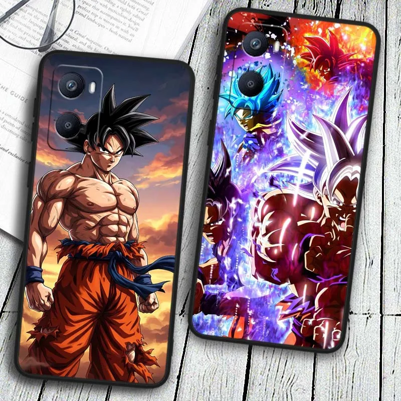 Dibujos animados japoneses d-dragon Ball para OPPO A98 A96 A94 A93 A78 A77 A76 A74 A73 A72 A57 A55 A53 5G funda de teléfono negra - imagen 2