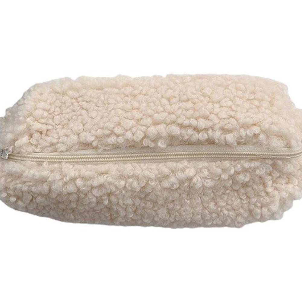 Estuche de felpa esponjoso para bolígrafos con cremallera, estuche para lápices de gran capacidad, bonito estuche para lápices para niñas, niños, adultos, estudiantes, oficiales - imagen 5