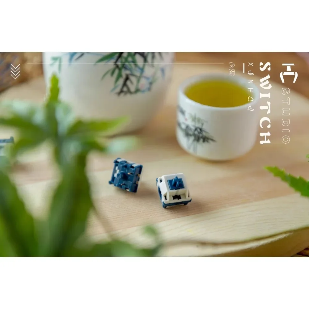 Interruptor lineal corazón-mar 37gf lubricación de presión de luz/57gf presión pesada eje personalizado de 5 pines para regalo de teclado mecánico - imagen 4