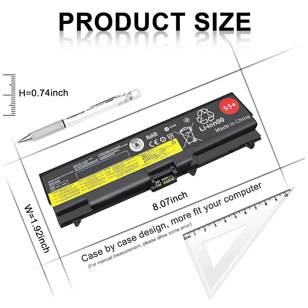 Más de 55 baterías de ordenador portátil para Lenovo ThinkPad T410 T510 T520 W510 W520 L412 L420 L512 SL410 SL510 42T4799 42T4751 42T4235 42T4753 - imagen 4