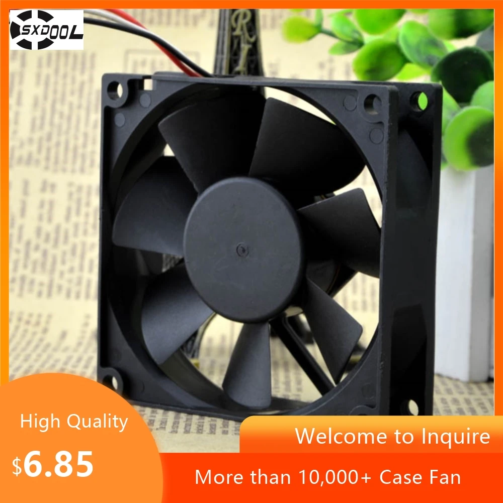 C8025S12M Ventilador de 8 cm para AVC 8025 12V 0.25A CPU Cajas de fuente de alimentación Refrigeración por exceso de tono - imagen 5