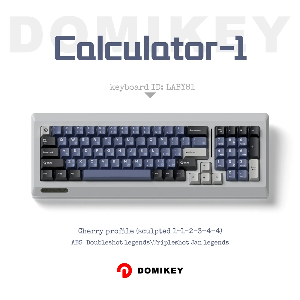 Domikey-calculadora de perfil de cereza abs, tapa de tecla doble para teclado mx poker 87 104 xd64 xd68 BM60 BM65 BM68 BM80 - imagen 3