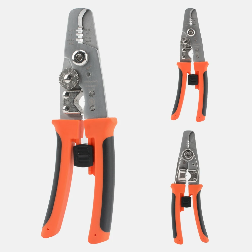 Cortador pelador de cables, alicates multifunción, herramientas duraderas manuales para electricista con tijeras para cables laterales, fáciles de usar - imagen 3