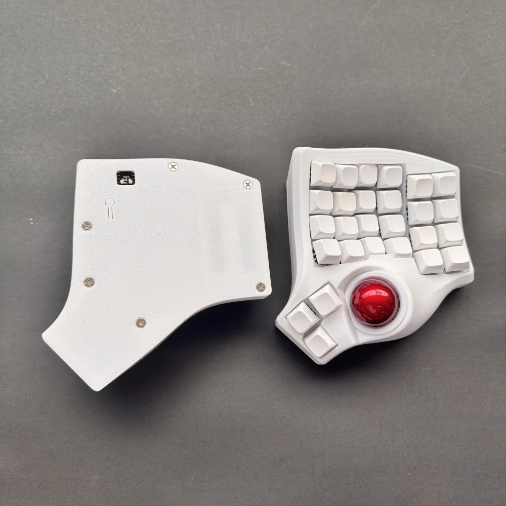 Charybdis-teclado de bola de pista dividida 4X6, carcasa acrílica transparente personalizada, interruptor de soldadura, VIAL RGB, Kit de teclado dividido con cable - imagen 4