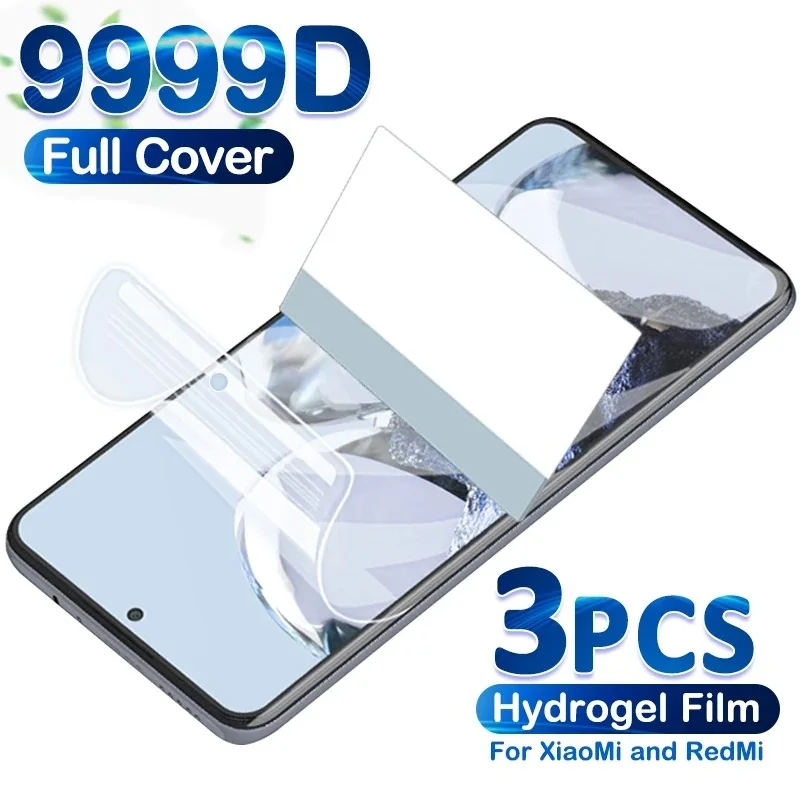 Protector de pantalla para Xiaomi Redmi K60 Pro K60E 5G Redmi K60 K60Pro K60E, película de hidrogel protectora de 6,67 pulgadas, no de vidrio, 3 uds. - imagen 2
