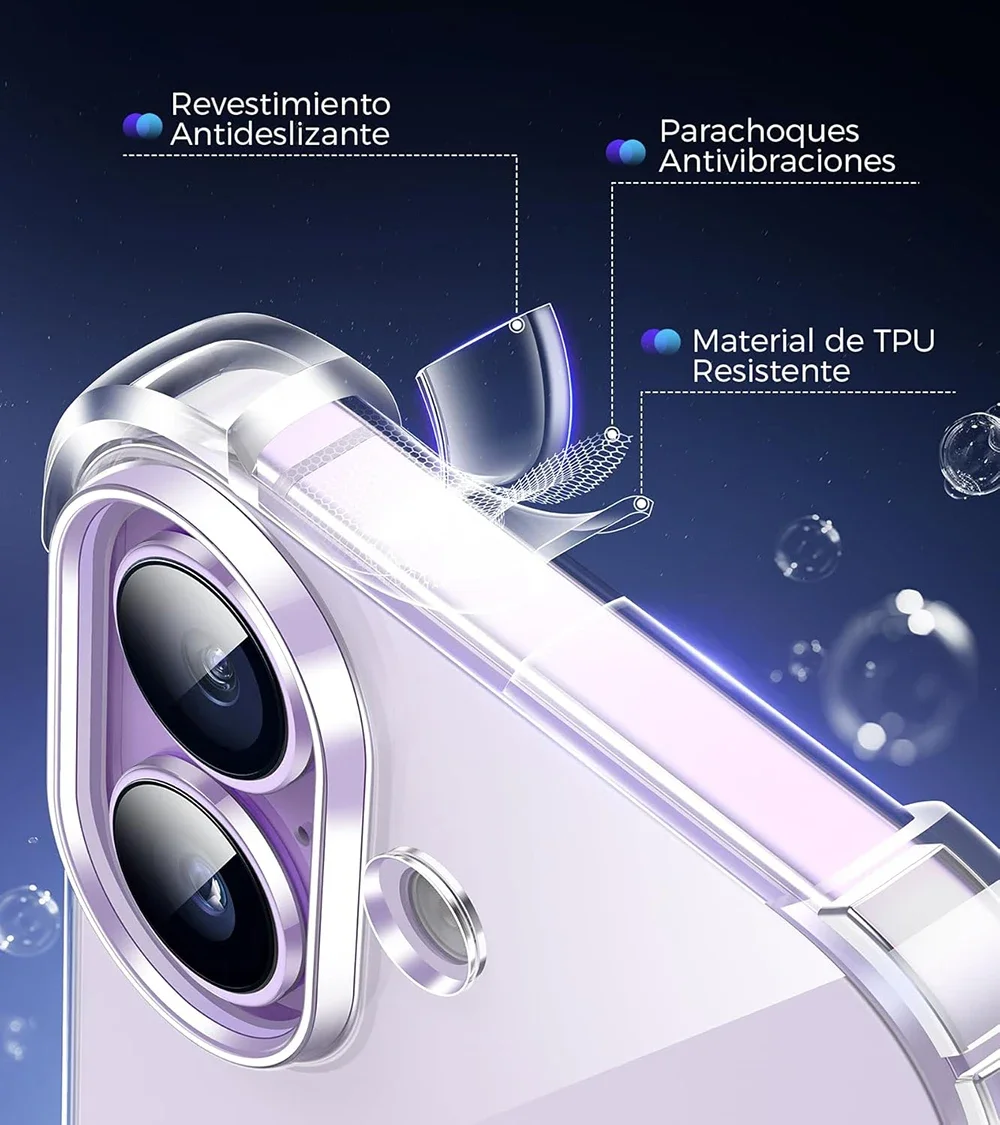 Funda suave de silicona con Airbag 3D para iPhone Air 17 16 15 14 13 12 11 Pro Max Plus Mini cubierta trasera ultrafina carcasa delgada transparente 17Air - imagen 4