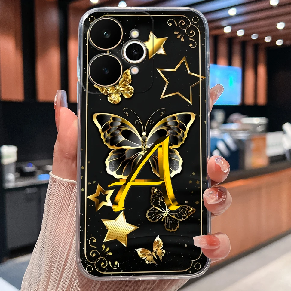 Para Realme 15 Pro 15T 5G pareja funda de teléfono letras de moda suave TPU transparente parachoques de silicona para Realme15 cubierta ligera - imagen 3