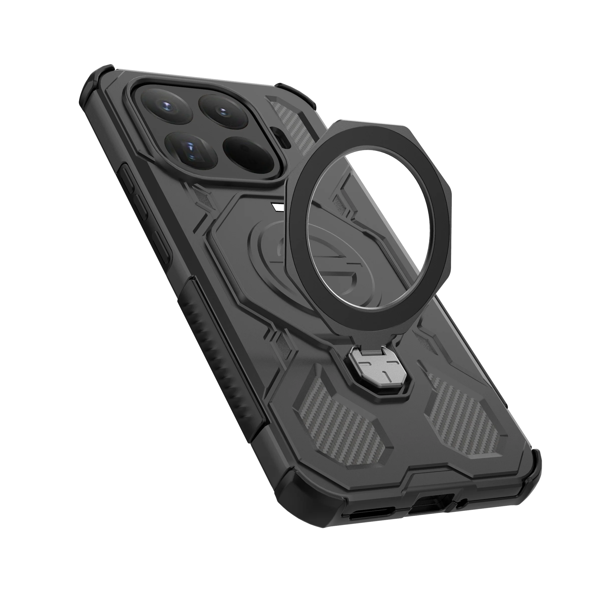 Funda con soporte para carga inalámbrica magnética Magsafe, armadura de plástico duro, cubierta a prueba de golpes para Xiaomi 15T 15TPro Pro - imagen 5