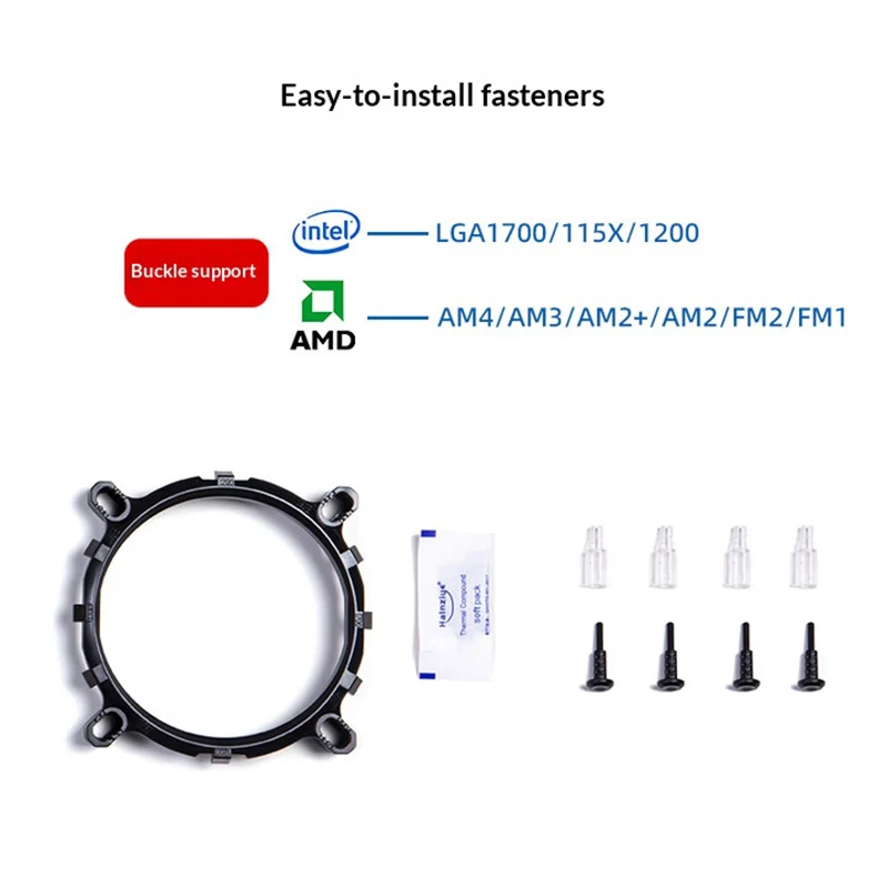 Enfriador de CPU de bajo presión PowerTrain blindado DL120Q para ventilador de fotograma principal de computadora de escritorio 115X/1200/1700/AM4/AM3/AM2/FM2/FM1 - imagen 3