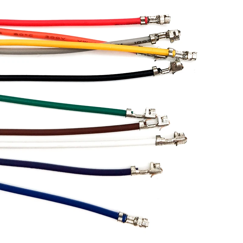 100 Uds XH2.54mm 10CM ~ 50CM 22AWG/24AWG/26AWG paso cables terminales de Color de un solo cabezal cables conectores electrónicos rojos y negros - imagen 5