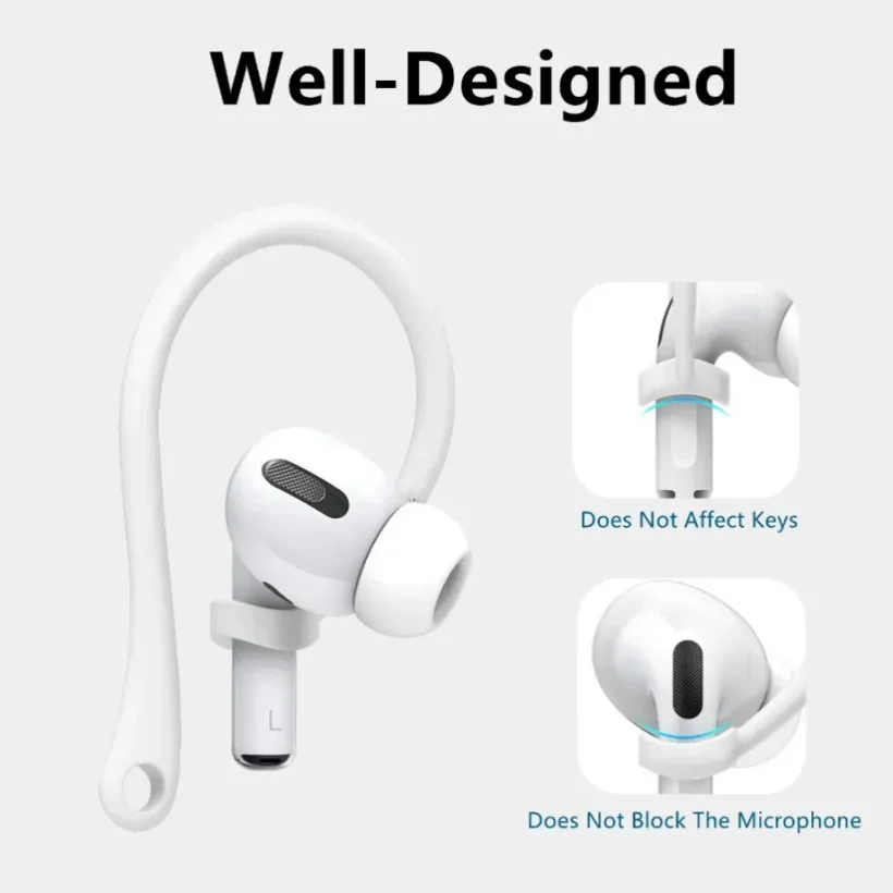 Gancho de silicona para auriculares BT, para Airpods 1, 2, Pro, 3 Pro2, Clip de bucle, gancho para la oreja, accesorios de repuesto para auriculares - imagen 5