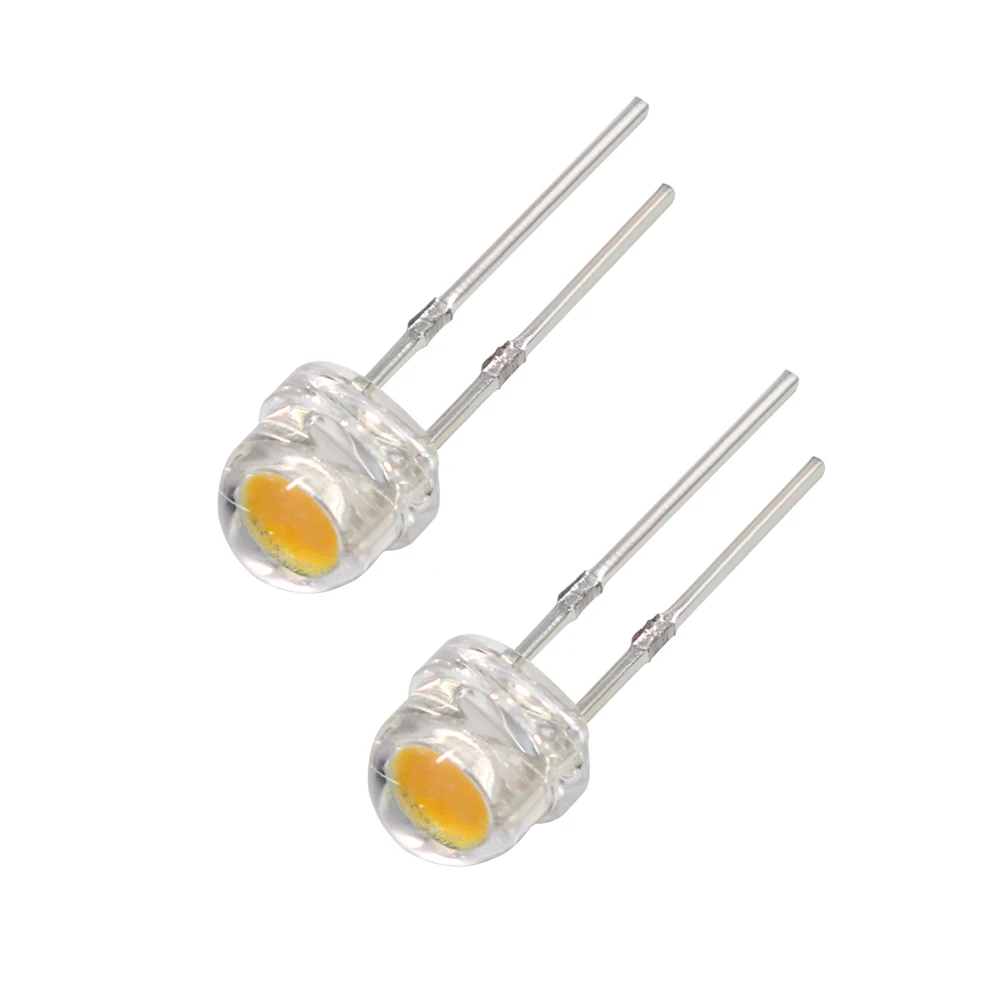 50 Uds sombrero de paja diodo LED 5MM azul verde rojo amarillo blanco emisor de luz F5 Led superbrillante