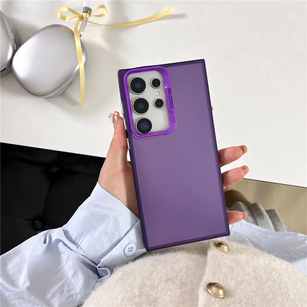 Funda de teléfono láser de moda para Samsung A16 A06 A56 A26 A36 A15 A35 A55 A25 A05S A54 A34 A14 A24 A04S cubierta de Bumer mate a prueba de golpes - imagen 4