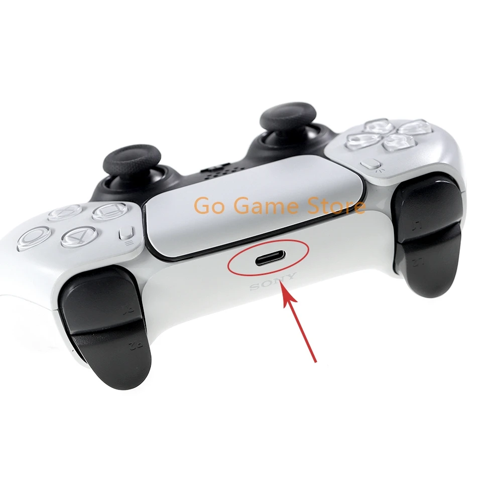 2 uds nuevo OEM para PS5 mango base de carga TYPE-C puerto de enchufe de cargador de aguja dorada para ps5 conector de enchufe de cargador Micro USB - imagen 5