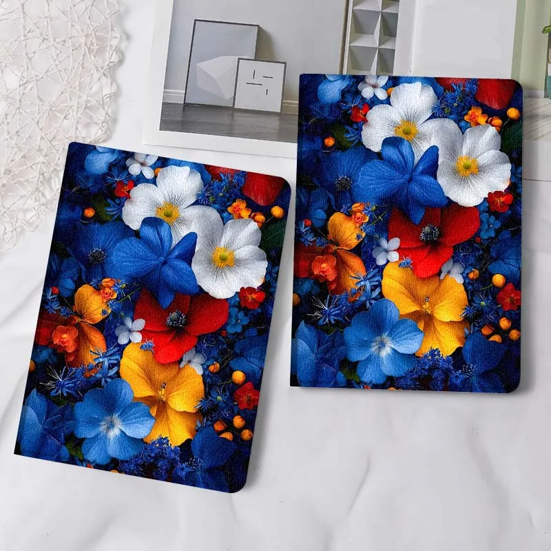 Funda de orquídeas azul a la moda para Lenovo Xiaoxin Pad Pro Tab M10 K10 Plus 3. ° Y700 Gen 11 11,2 11,5 12,7 8,8 pulgadas