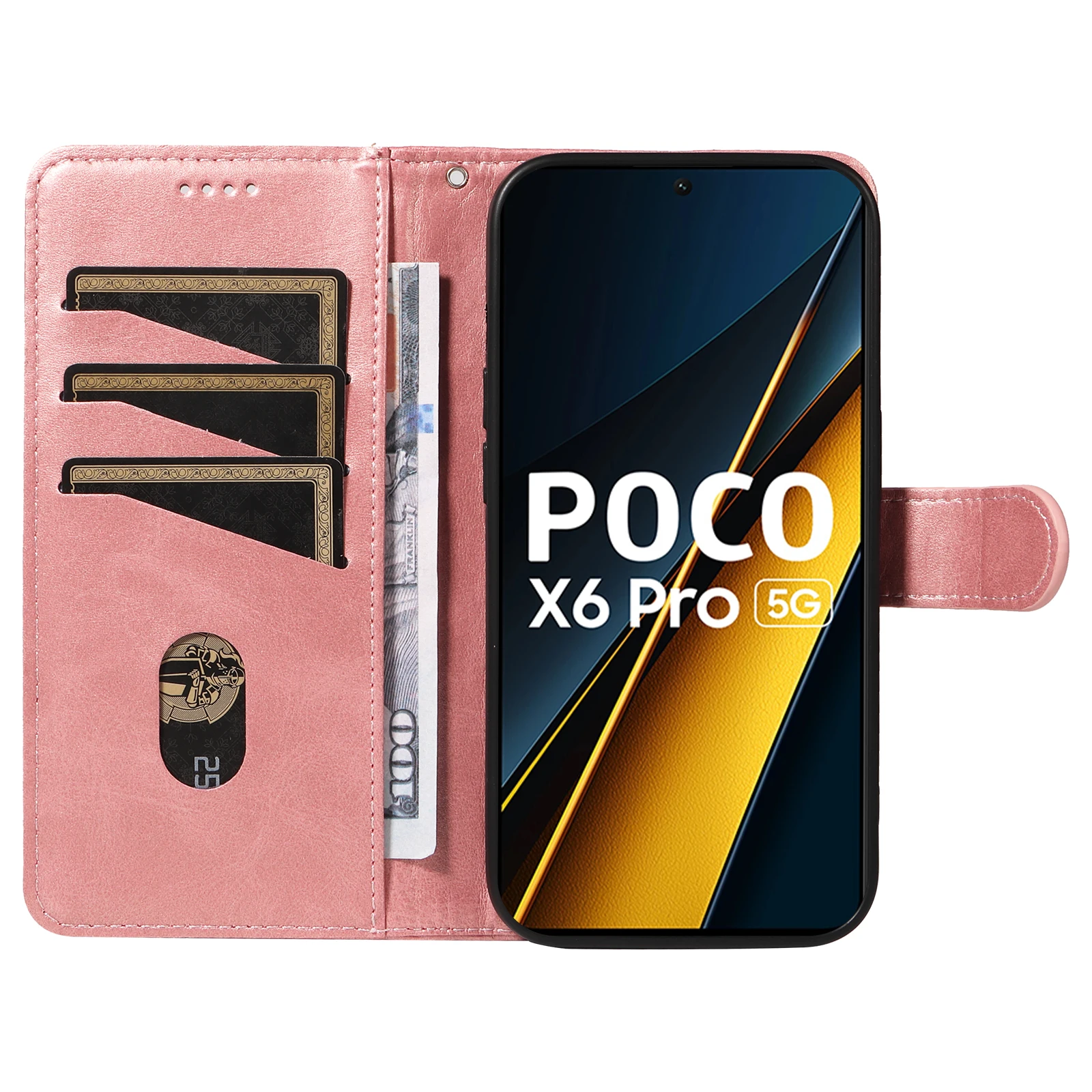 Funda de cuero con tapa para Xiaomi Redmi Note 13 Pro Plus, 12, 11, POCO X6, X5, 13C, 13T, 12C - imagen 4
