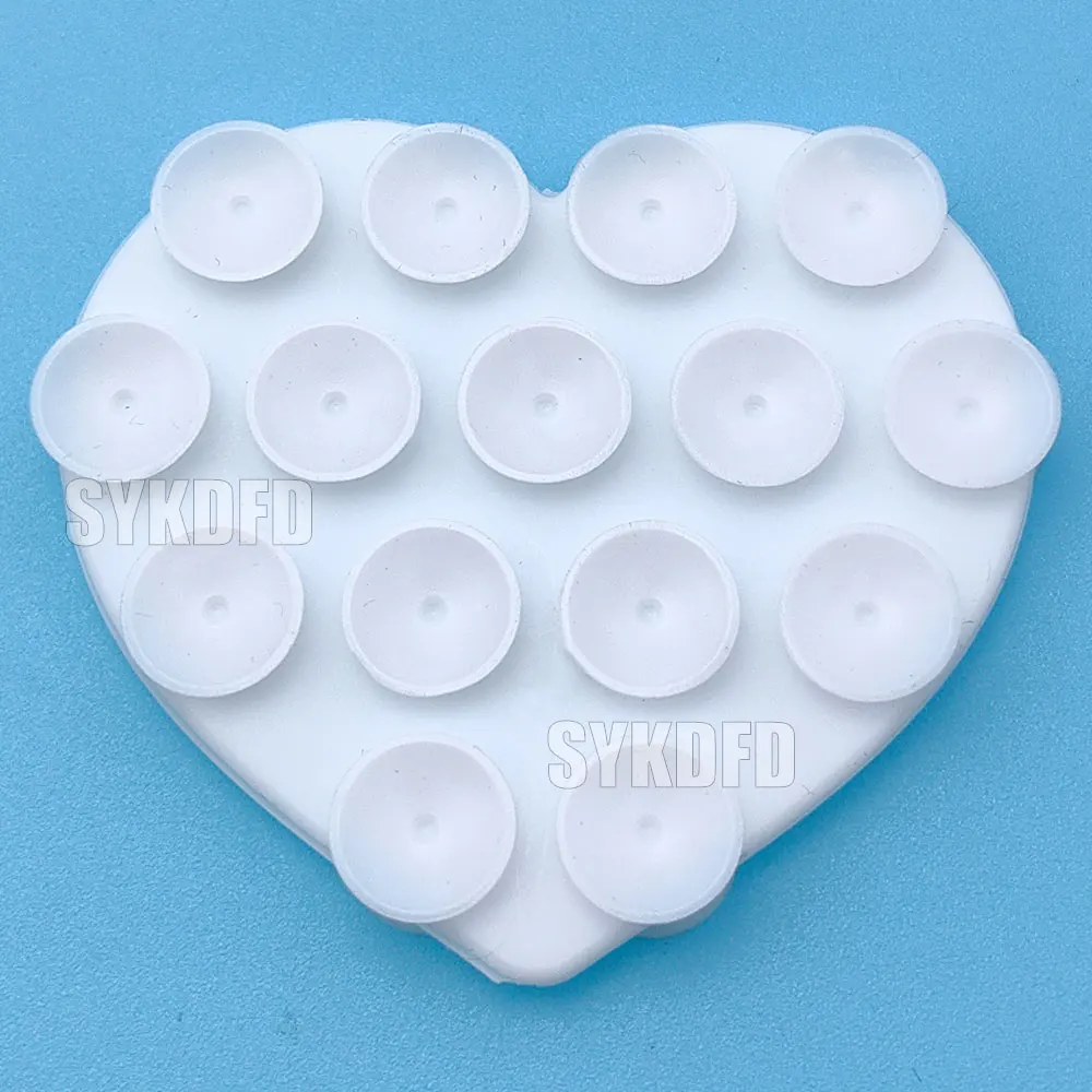 Soporte de ventosa en forma de corazón, ventosa de silicona de fuerte adsorción, almohadilla fija para teléfono móvil, soporte de ventosa lavable manos libres, 1 Uds. - imagen 4