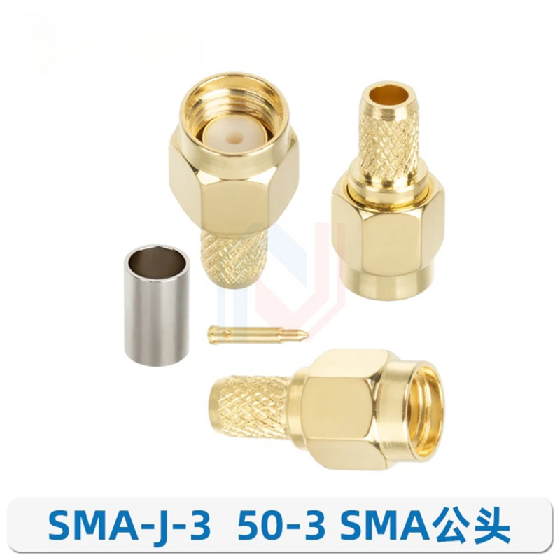 1 unids/lote conector alimentador de cobre puro 50-3 engarzado enchufe RG58 SMA/BNC/TNC/UHF/M/F/N conector RF - imagen 2