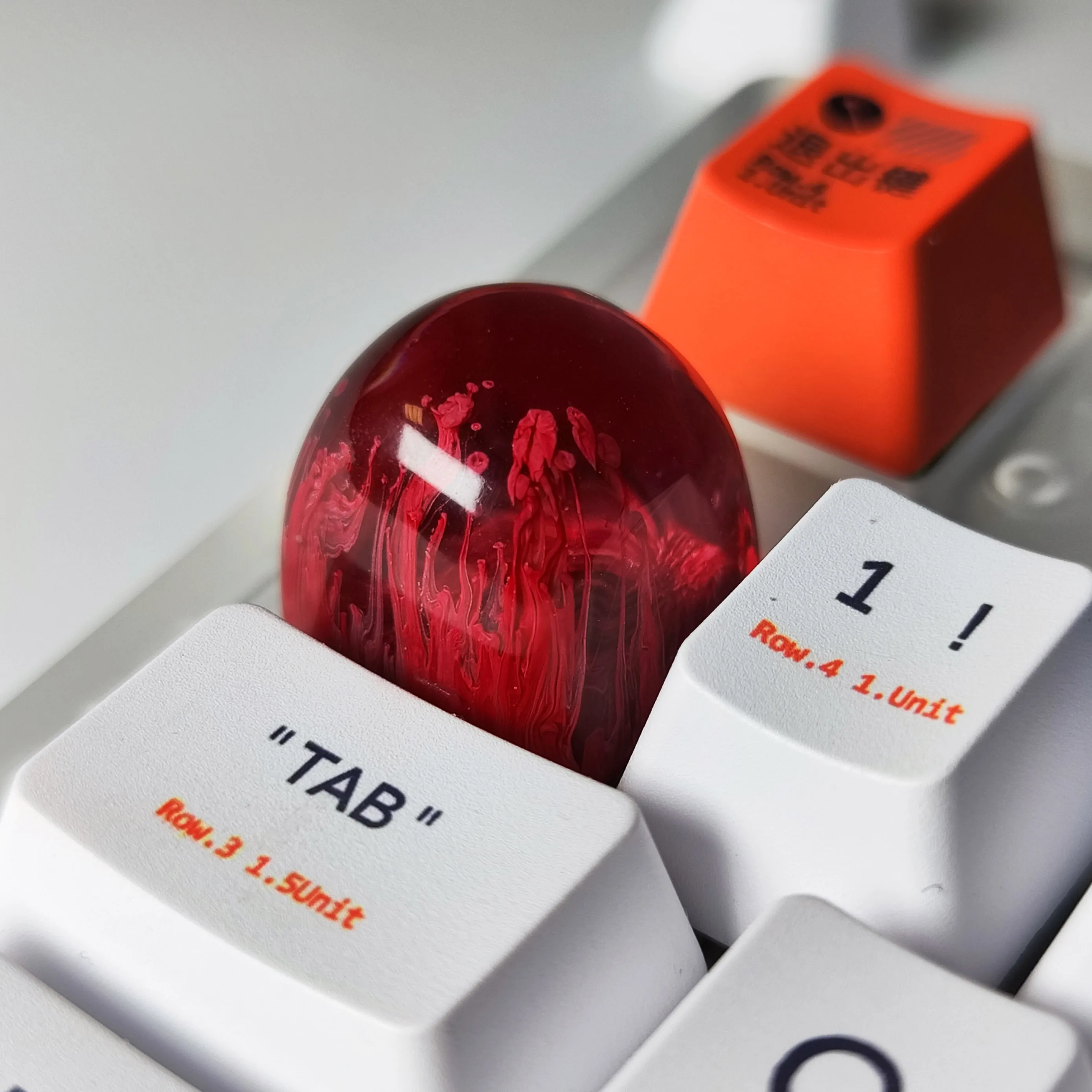 Dom Zen Pool 1u teclas artesanales de resina lujosa, teclado retroiluminado mecánico RGB, regalo para jugadores de PC, GK64, Anne Pro 2, RK878 - imagen 4