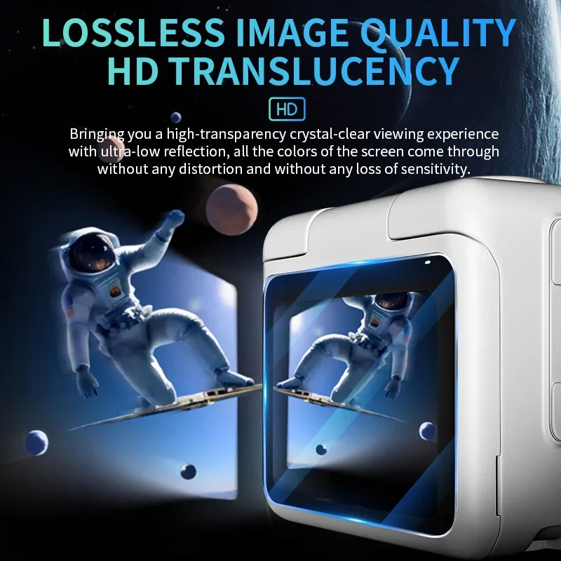 Juego de película de vidrio templado y lente, película suave de TPU para cámara de pulgar Insta360 GO 3S, accesorios de película protectora HD, 4 en 1 - imagen 3