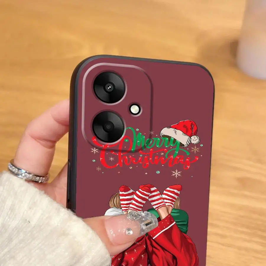 Funda para Xiaomi Redmi A4 A5 A3 13C K40 K80 Pro A1 A2 Plus 14C 9 10 12C funda negra suave para teléfono regalos de Feliz Navidad - imagen 3