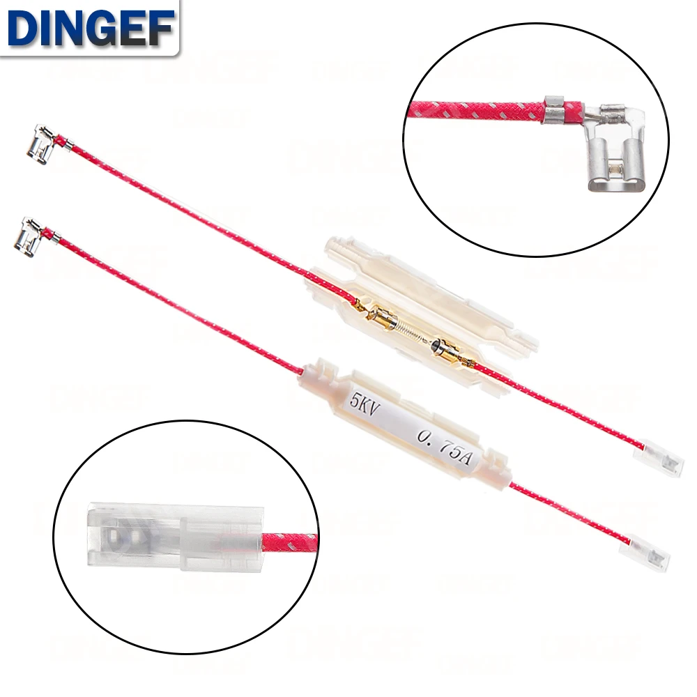 5KV 0.85A 850mA 0.9A 900mA 0.8A 800mA 0.75A Fusible de alto voltaje para hornos microondas Portafusibles universal Hornos microondas Par - imagen 4