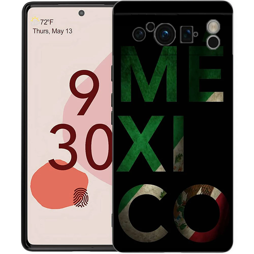 Funda de teléfono con pasaporte de México para Google Pixel 9 8 7 6 Pro XL 8A 6A 7A 5G, funda negra de TPU suave a prueba de golpes - imagen 4