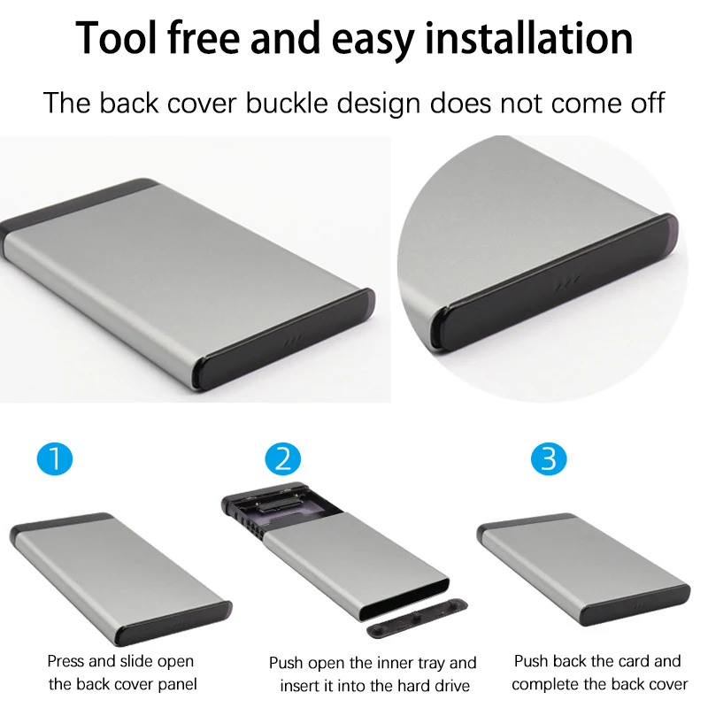 UTHAI Z19 caja de disco duro de 2,5 pulgadas 3,0/3,1 puerto serie SATA portátil SSD caja de disco duro portátil externo de estado sólido - imagen 4