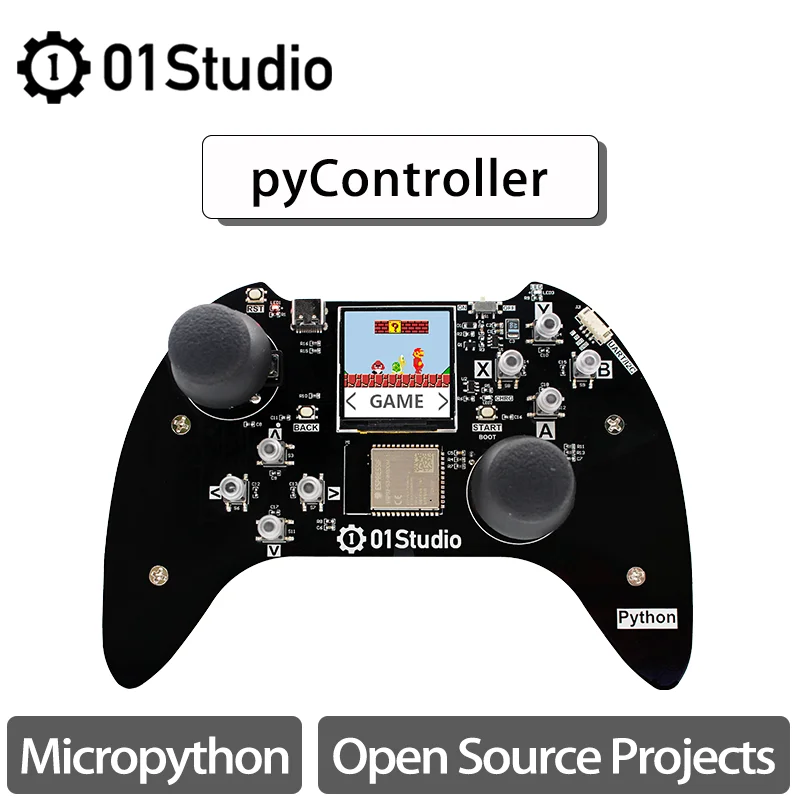01Studio pyController Control remoto/controlador de juego ESP32-S3 Placa de desarrollo WiFi Bluetooth programación Python