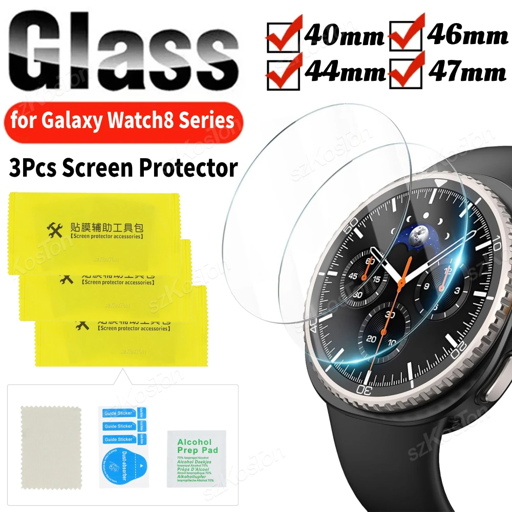 Protector de pantalla de 3 uds para Galaxy Watch8 40mm/44mm y Watch 8 Classic 46mm vidrio templado antiarañazos para Galaxy Watch Ultra 47mm - imagen 2