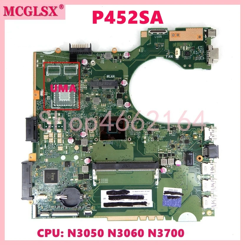 P452SJ con placa base para ordenador portátil N3050 N3700 para For Asus P2420SJ PX452SA PX452SJ PE452SA PRO452SA PE452SJ PRO452SJ P452SA - imagen 3