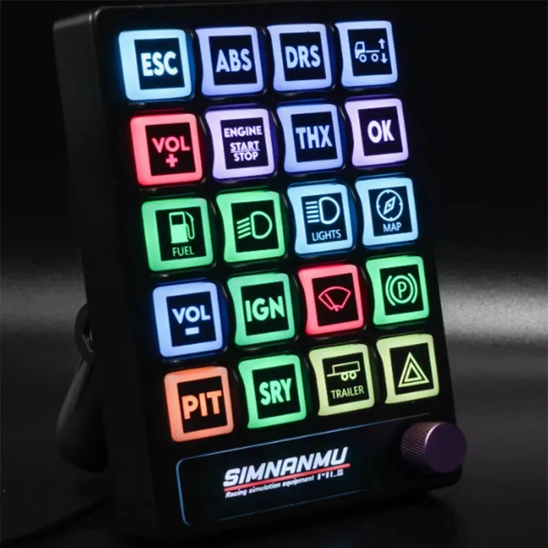 Juego Simracing, caja de botones de Control Central RGB multifunción para juegos de carreras de PC como Logitech g29 Thrustmaster Fanatec