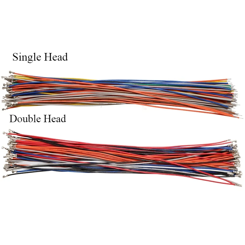 100 Uds ZH1.5mm 28awg 10cm/20cm/30cm Cable de doble cabeza solo Terminal de un extremo Cable conector electrónico prensado
